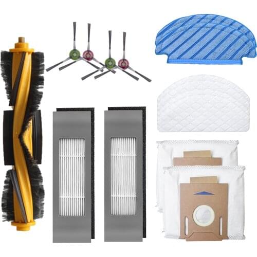 Filter Side Brush Roller Mop Cloth For Ecovacs Deebot Ozmo T8 Vacuum Cleaner Robot Parts Replacement Bags Accessories