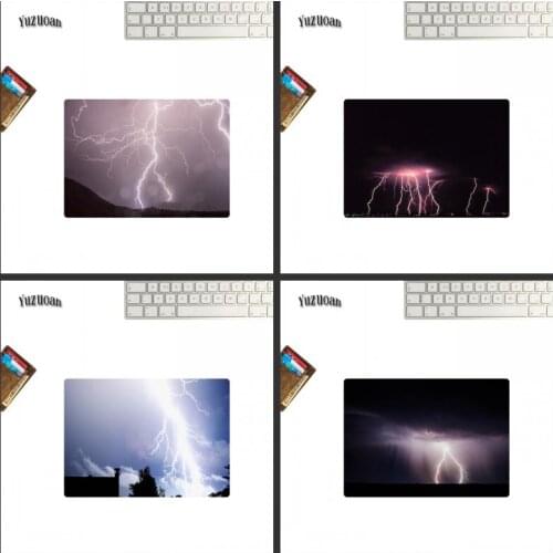 Mairuige Lightning Natural Landscape Small Size Mouse Pad Laptop Pad Office Exquisite Non-slip Waterproof Table Mat