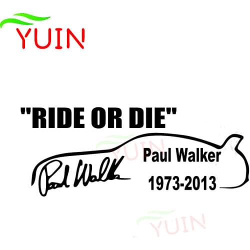 Creative Paul Wallker Ride or Die Car Sticker Fashion Auto Accessories Waterproof Decal Personality PVC Body Decorative Decals