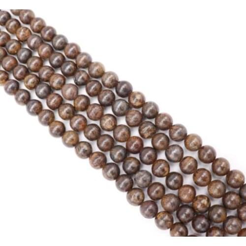 Natural Bronze ash Round Spacers Loose Beads For Jewelry Making DIY Bracelets Necklace Accessories
