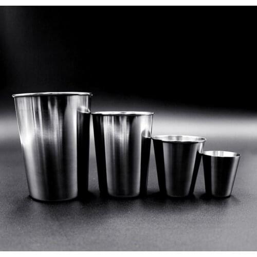 30/70/180/320ml Stainless Steel Cup Drinking Coffee Beer Tea Camping Water Mug Water Bottle Portable Drinking Cup Whiskey Drink
