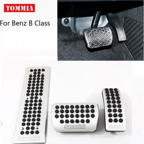 Tommia Pedal Cover Fuel Gas Brake Foot Rest Housing No Drilling For Benz B-Class 2012-2017 Car-styling