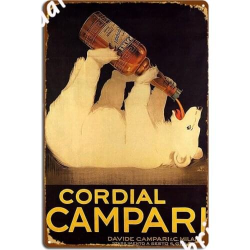 Cordial Campari Metal Sign Plates Cinema Cinema Kitchen Personalized Tin Sign Poster