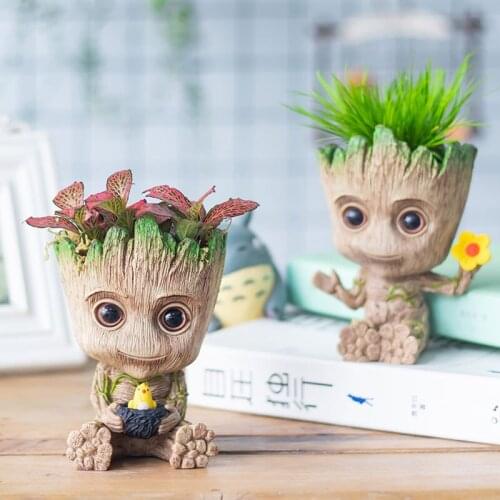 Cute Groot Home Decor Desktop Decoration Vase Home Office Desk Decoration Room Organizer Vase Decoration Home