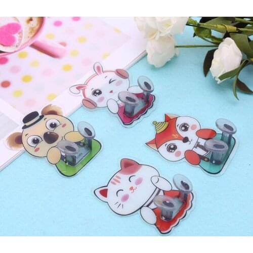 Cartoon Multifunction Finishing Plug Holder Hanger Sticky Hooks Organizer Rack