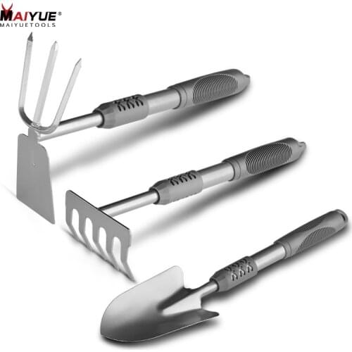 MAIYUE Garden Tool Set Plant Hand Tool Kit Mini Digging Suits Three-piece Shovel Rake Tools