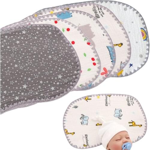 New 10-layer cotton newborn baby flat pillow newborn baby small pillow towel 25*40cm