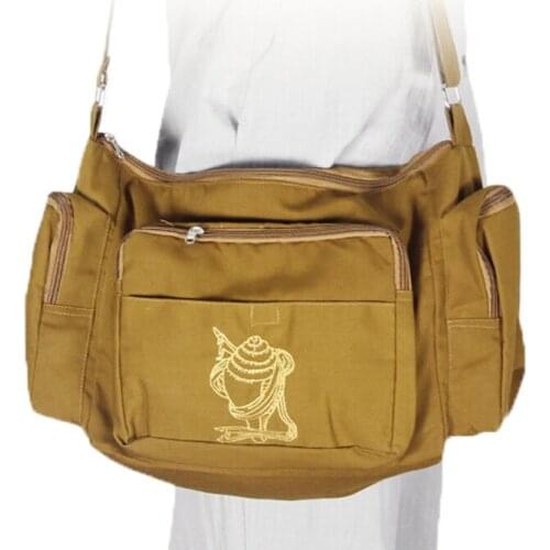 2018 New Top Quality Unisex Monk Lay Bonze One-shoulder Canvas Bag Buddhism Travel Sling Bags