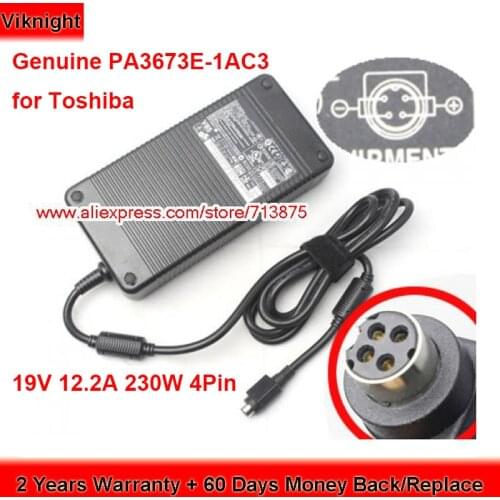 Genuine PA3673E-1AC3 19V 12.2A AC Adapter for TOSHIBA X300-130 X500 02-3272-3003 HU10104-8203 Power Supply