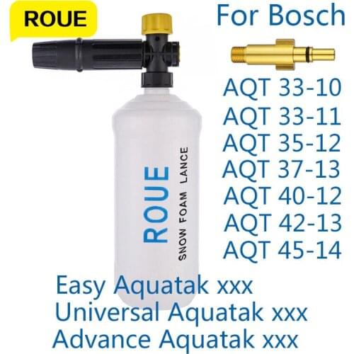 High Pressure Cleaner Foam Generator Washing Gun Nozzle Jet Snow Foam Sprayer Cannon Car Wash Adjusable For Bosch AQT Aquatak