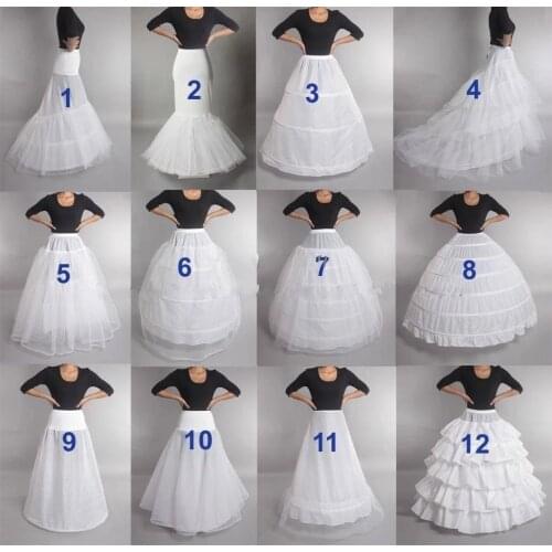 6 Rings Puffy Petticoat For Wedding Dress Ball Gown Mermaid A-Line Dresses Elastic Band Adjustable Waist Crinoline Underskirt