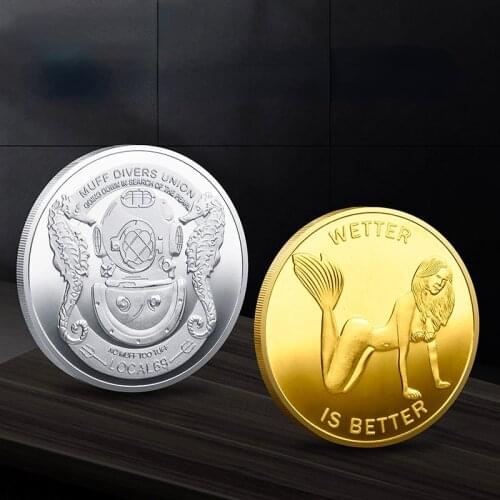 Mermaid Sexy Challenge Coin Sexy Girl Mature Gold Toy Gift Gold Plated Challenge Coin ,Gold Coin Lucky lady Craft Gift #9