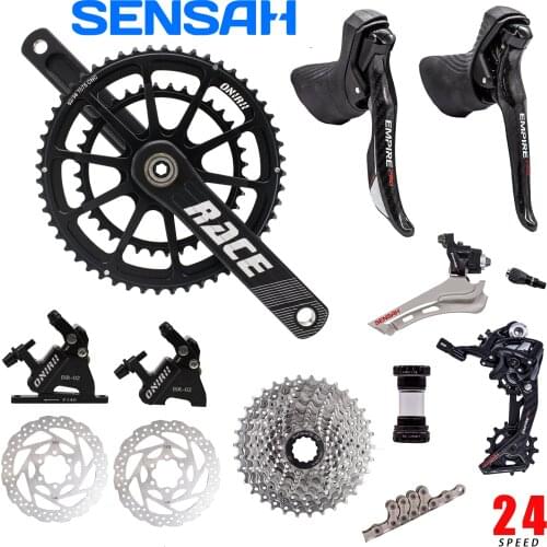 SENSAH EMPIRE PRO 2x12 Speed Road groupset kit Crank Cassette Chain shifter derailleur Hydraulic Disc Brakes UT R7000 R8000 NEW