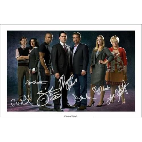 CRIMINAL MINDS CAST SIGNED Art print Silk poster Home Wall Decor