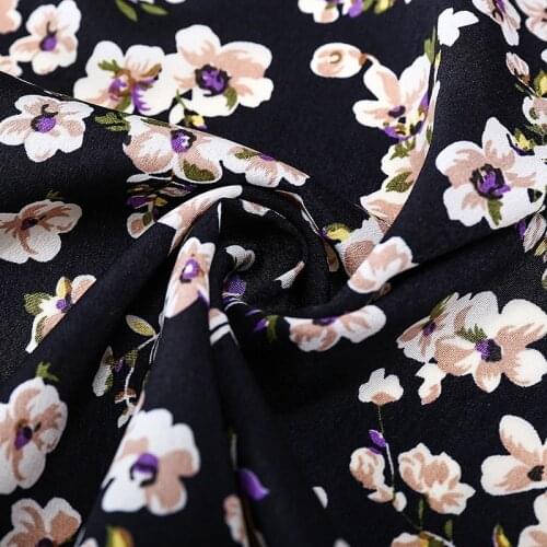 Fashion Print Chiffon Cloth Summer Suit Wear Dressing Trousers DIY Sewing Fabric