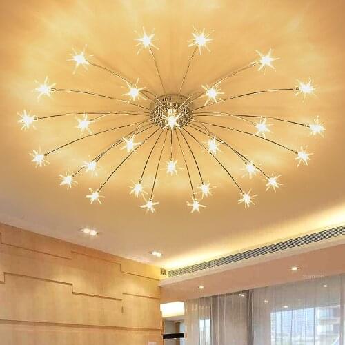 LED Simple Ice Flower Glass Pendant Light Modern Bedroom Kitchen Children Room Sky Star ceiling Lamp Lighting Fixtures Luminaire