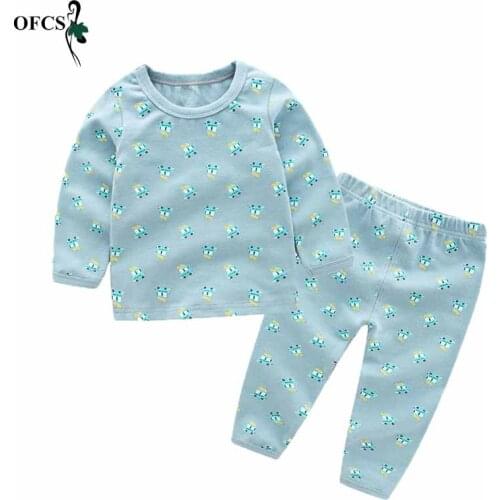 In Spring Autumn Child Suit Girl Boy Cotton Clothes Set Lovely Design Pajamas Set Sleepwear Nightwear Home Wear Outfits Spring