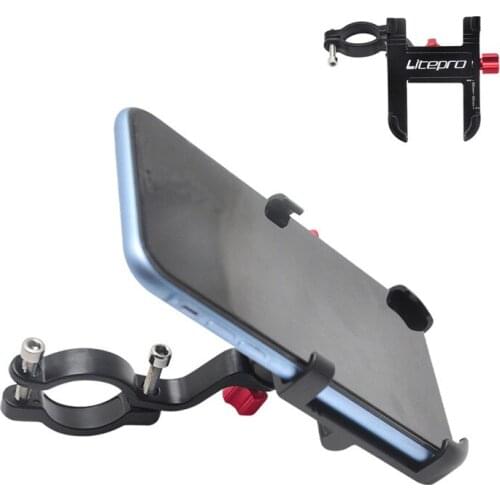 Litepro 360 Rotatable Bike Mobile Phone Holder Aluminum Adjustable Bicycle Holder Non-slip MTB Phone Stand Cycling Bracket