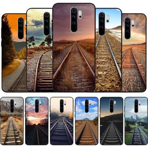 Railway black Silicone Phone Case For Redmi note 9 8 7 Pro S 8T 7A Cover