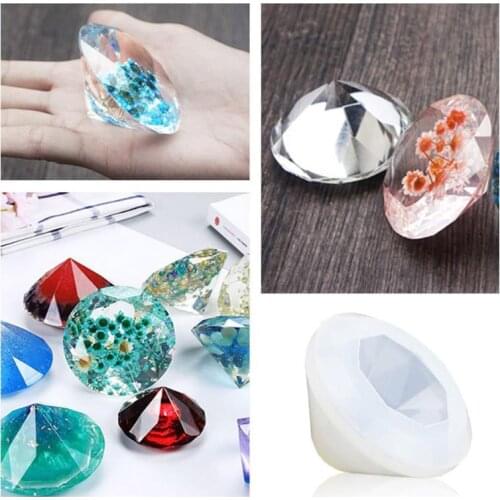 19 Pack Large Resin Silicone Molds Kit Cube Pyramid Sphere Diamond Resin Molds 1XCA