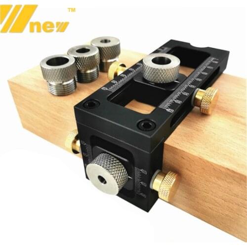2 In 1 Concealed Flat Head Cross Pocket Hole Jig Hole Puncher Locator Doweling Jig for DIY Furniture Connecting Carpentry Tools