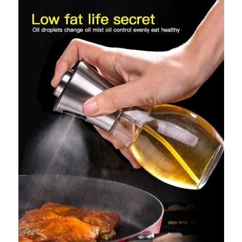 200ML Kitchen Glass Bottle Barbecue Cooking Seasoning Oil Pot Sprayer Oil Injection Kettle Oil Injection Bottle Olive Pump