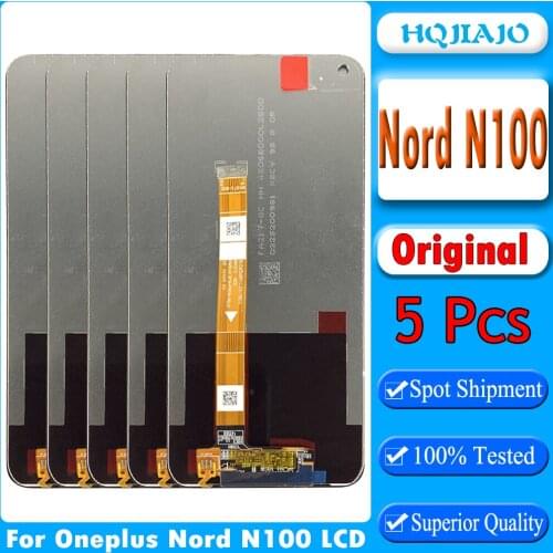5pcs 6.52' Original For Oneplus Nord N100 BE2013 BE2015 LCD DIsplay Touch Screen Digitizer Parts For Oneplus Nord 100 LCD