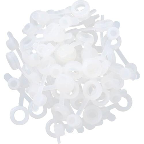 50/100 Mason Jar Fermentation Airlocks Straw Hole Grommets Seal Silicone Stoppers with Plugs Wine Beer Homebrewing Airlocks Tool