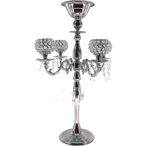 68cm tall)modern creative new living room dining table decoration home decoration decoration iron crystal ball candle