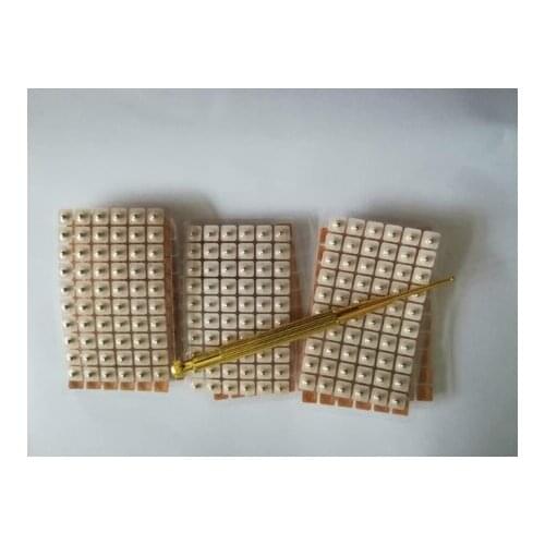 Ear Acupoint Detection Spring Microprobe Elastic Pen+600pcs Vaccaria Seeds/Magnetic Beads Ear Massage Auricular-paster