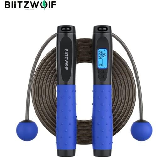 BlitzWolf BW-JR1 10" Digital Jump Rope with Counter HD LCD Display Accurate Data 360°Tangle-free Design Rope Cordless Jump Rope