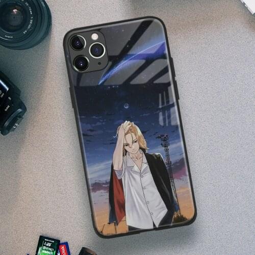 Manjiro Sano Tokyo Revengers Anime Soft TPU Glass Phone Case for IPhone SE 6s 7 8 Plus X Xr Xs 11 12 Mini Pro Max Samsung Redmi