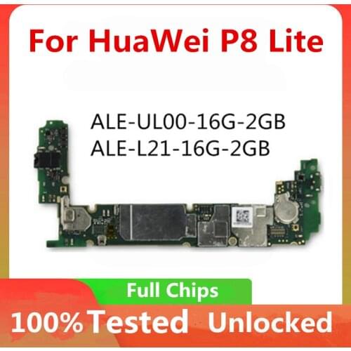 For HUAWEI P8 Lite Unlocked Motherboard Logic Board With Android OS ALE-UL00-16G-2G ALE-L21-16G-2GB Mainboard With Full Chips