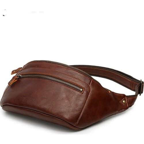 Travel British Simple Retro Style Phone Messenger Shoulder Men Bags Crazy Horse Leather Mobile Handbags Mens Bag Crossbody Bag