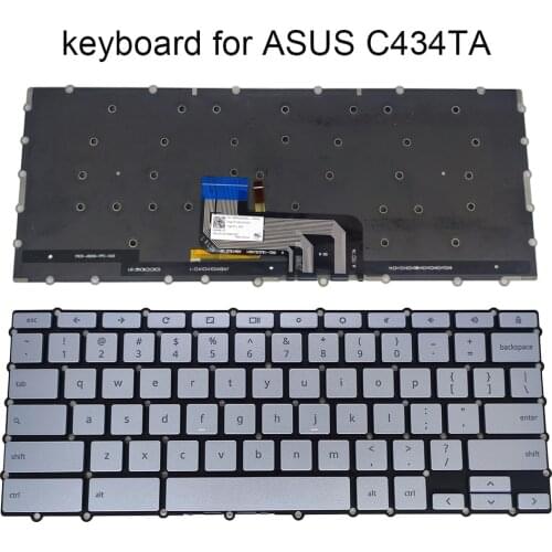 US China backlight keyboard for ASUS Chromebook Flip C434TA E10013 C434T CH English notebook keyboards light New 0KN1-AA1US12