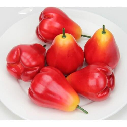 Beautiful Simulation Bubble Wax Apple Fruit Model Table Display Sitting Room Decorate Food Toys Plastic Crafts 5 Pcs/lot