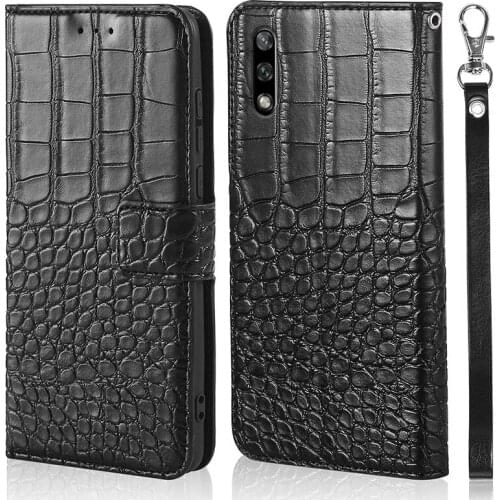 Crocodile Flip Leather Case For Huawei Honor 9X 9X Pro HLK-L21 Business Flip Cover Mobile Phone Cases For Huawei Honor 9X
