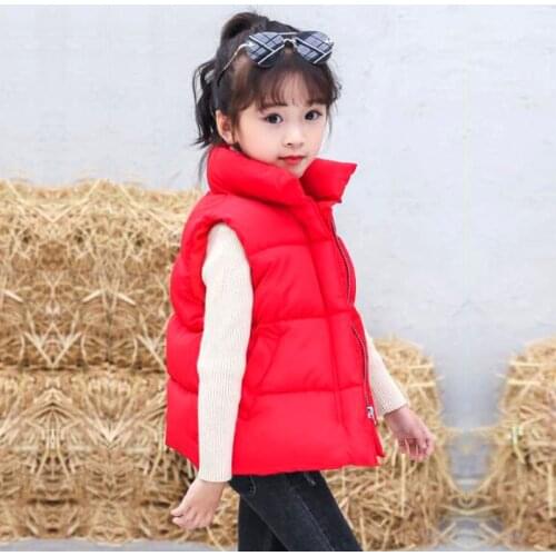 Girls jacket winter down vest boy clothes thick warm waistcoat 2-10 years old childrens fashion Korean version Quality clothing