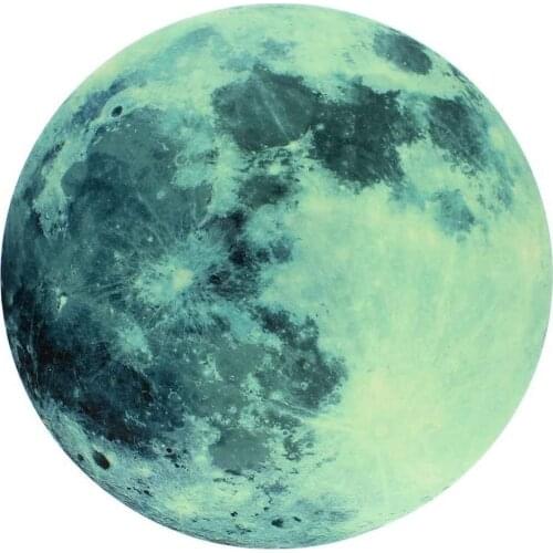 Moonlight Glow in the Dark Moon Wall Decal Sticker Decorative Removable Wall Decals Stickers for Bedroom Childrens Room 8"x8"