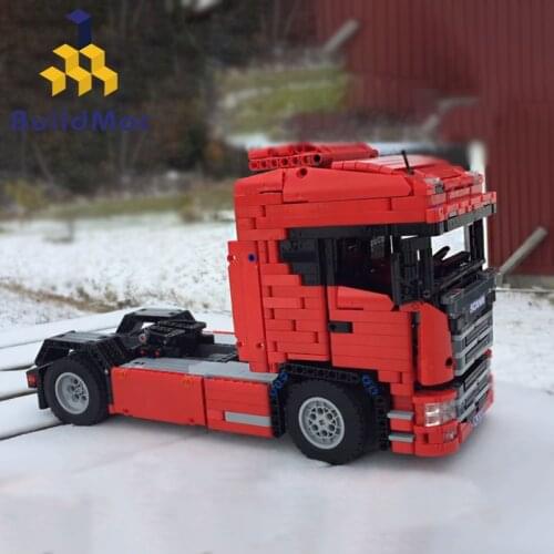 MOC-6086 City Transport Car NextGen SCANIAS Truck Technical Building Blocks Racer Trucks Remote Control Vehicle Bricks Kid Toys