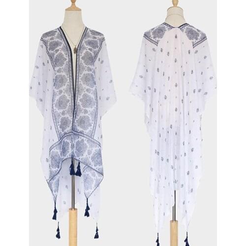 2021 Newest Women Vintage Floral Printed Shawls Summer Beach Shawls Wraps 5pcs/lot