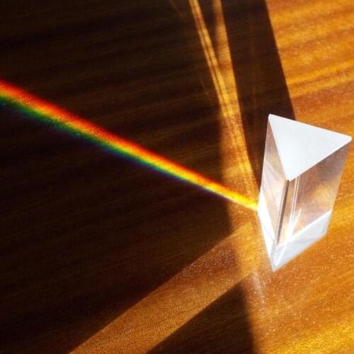 30*30*60MM Prism Triangular Precision K9 Optical Glass Surveying Physics Education Teaching Light Spectrum Prisma