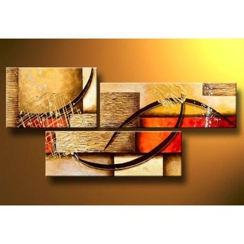 Hand-painted best-selling Multicolored wall High Q. Home Decoration Modern Abstract Oil Painting on canvas 3pcs/set mixorde