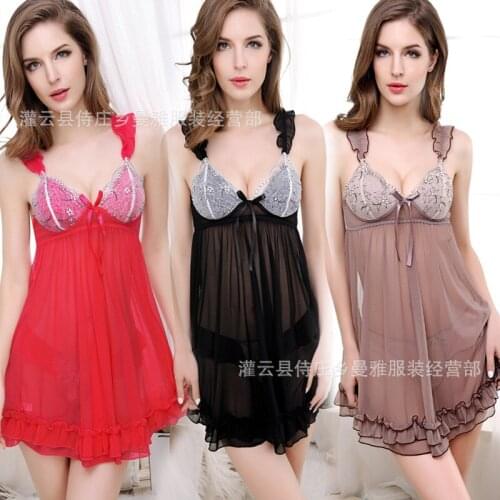 Sexy Underwear Women Sexy Lingerie Ladies Lace Transparent Conjoined Dress Suit Erotic Costumes Clothes Free Size 2016 Newest