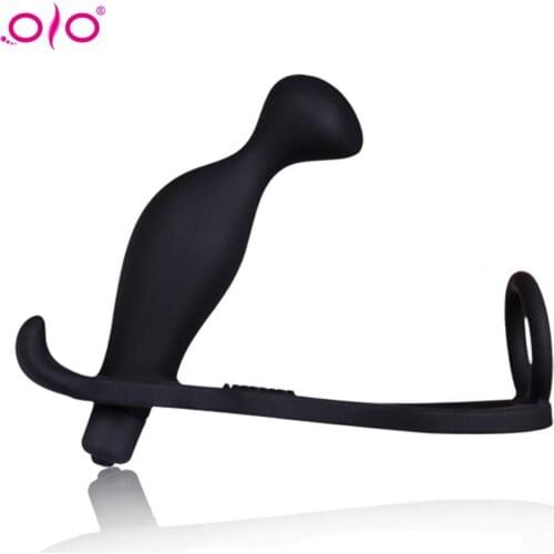 OLO Anal Male Prostate Massage Anal Plug Prostate Stimulator Butt Plug Delay Ejaculation Ring Sex Toy for Men Gays