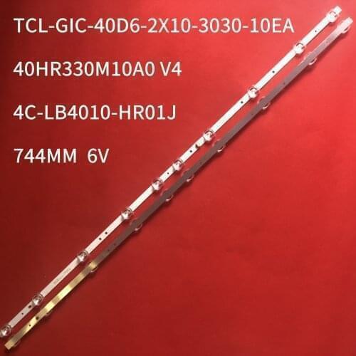 40 pcs/lot LED backlight Strip for TCL 40S6500FS 40S6500 40F6F 40L2F 40D6 10X2 40HR330M10A0 V4 4C-LB4010-HR01J