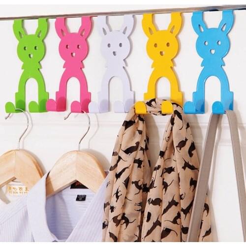 1PC Traceless Multifunction Door Hanger Stainless Steel Animal Shape Door Hook Hat Coat Holder Cartoon Clothes Bag Organizer