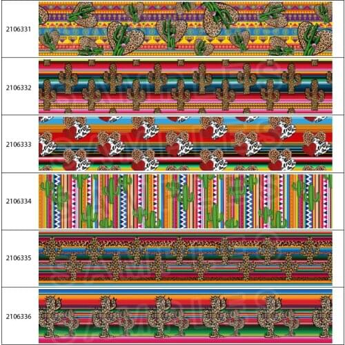 10yadrs Mexico Patterns Grosgrain Ribbons Printed For Hair Bows DIY Crafts Handmade Accessories