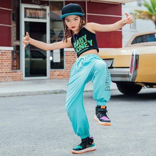 2021 Jazz Street Dance Costumes For Kids Children Girls Boys Hip Hop Dance Costumes Rave Clothes Street Dance Outfits SL4883