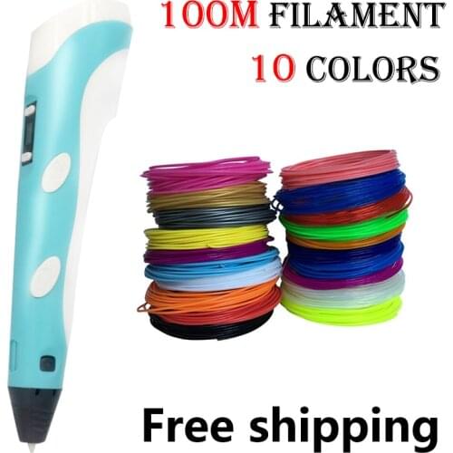 3D Pen PLA Filament Printing Pen Creative Toy Birthday Gift For Kids Design Drawing DIY Pen With LCD Display